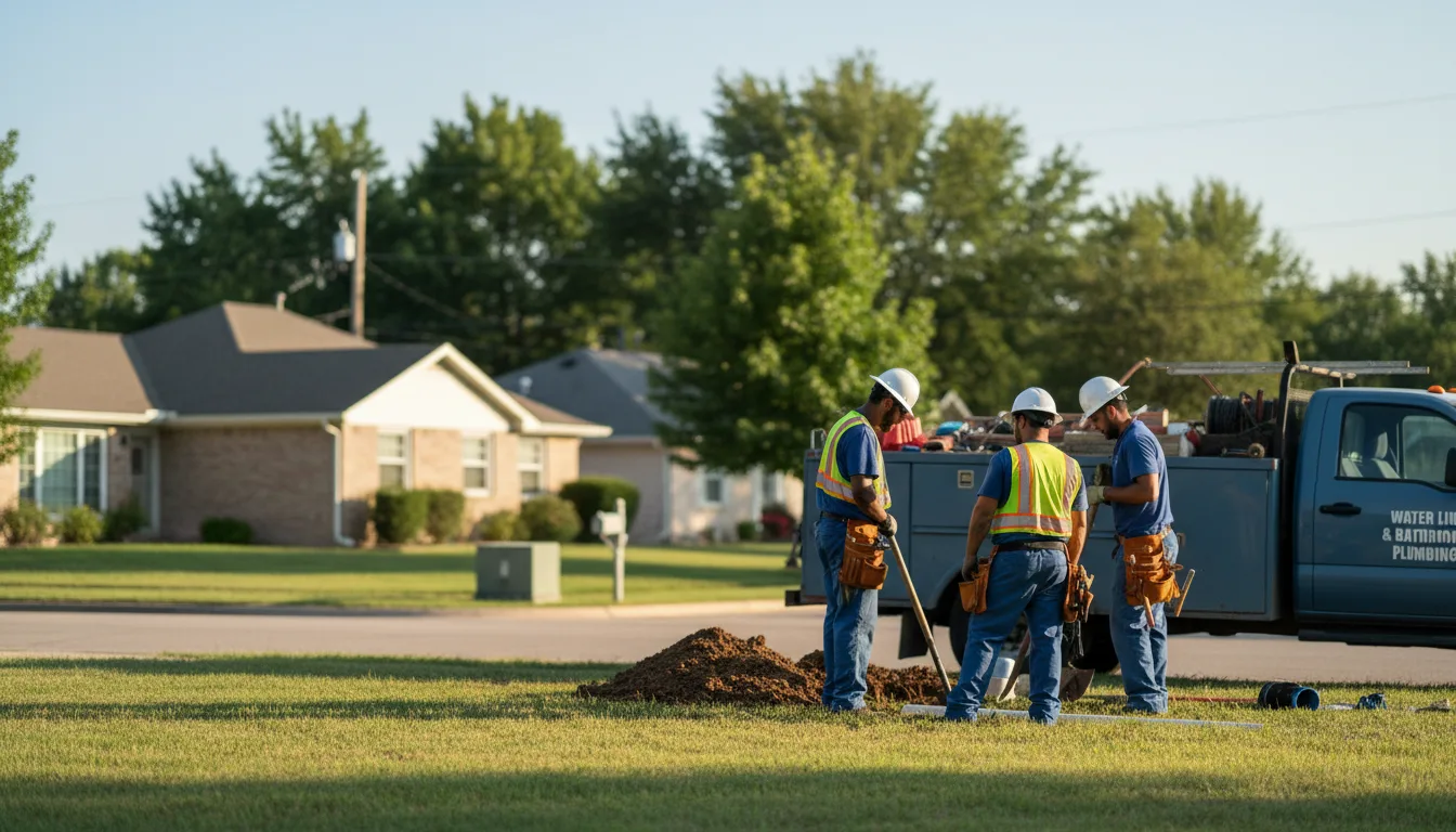 Residential water line and bathroom plumbing service in Springfield, OR